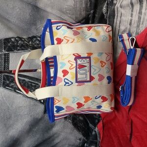 Brighten red, white and you mini tote